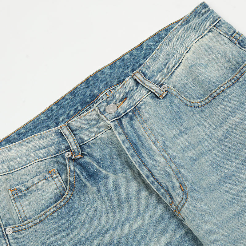 Straight-Leg Ripped Streetwear Jeans PinkLimes Trending Streetwear