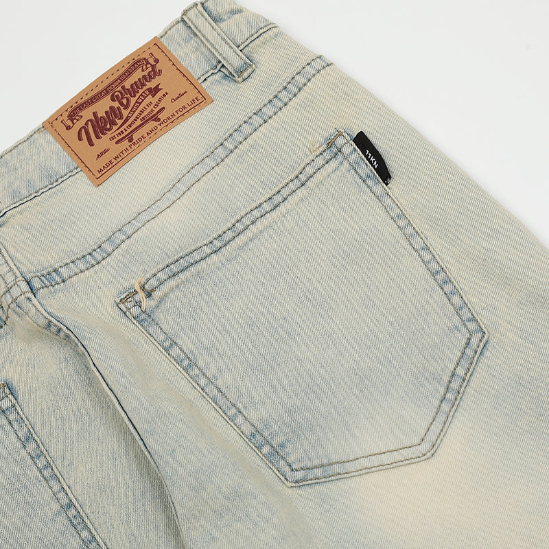 Light Washed Ripped Denim Jeans PinkLimes Trending Streetwear
