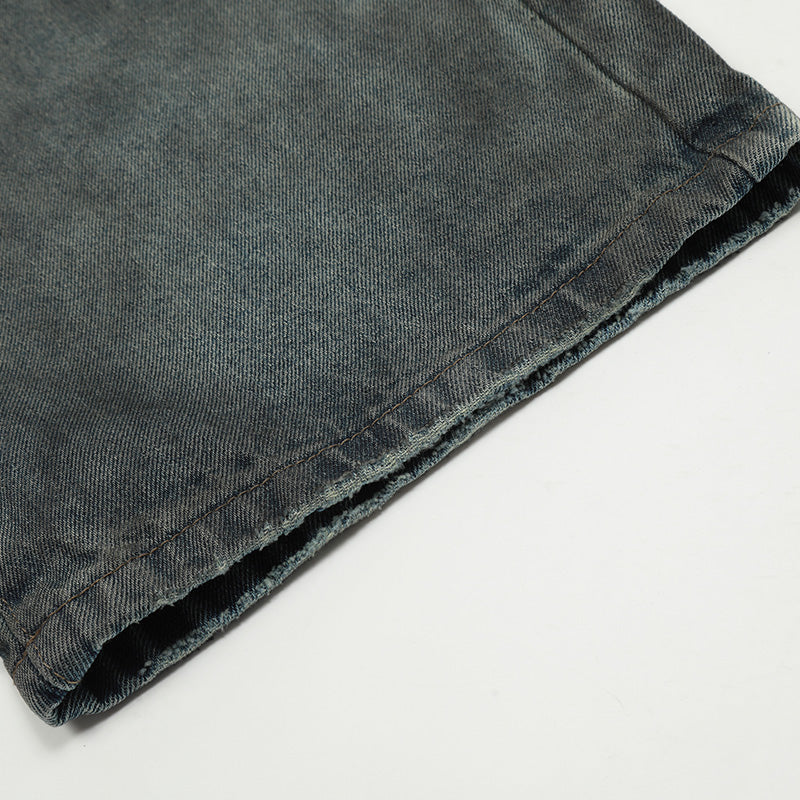 Distressed Loose Dark Blue Denim Jeans PinkLimes Trending Streetwear
