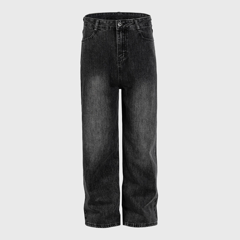 Grinding White Wash Black Grey Loose Jeans PinkLimes Trending Streetwear