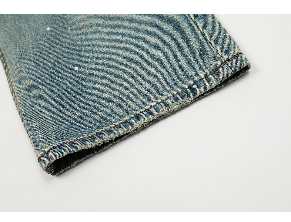 Flared Splash Ink Streetwear Jeans PinkLimes Trending Streetwear