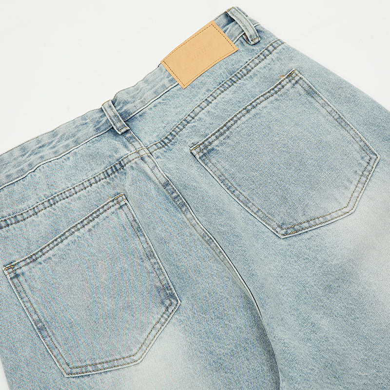 Straight-Leg Ripped Denim Jeans PinkLimes Trending Streetwear
