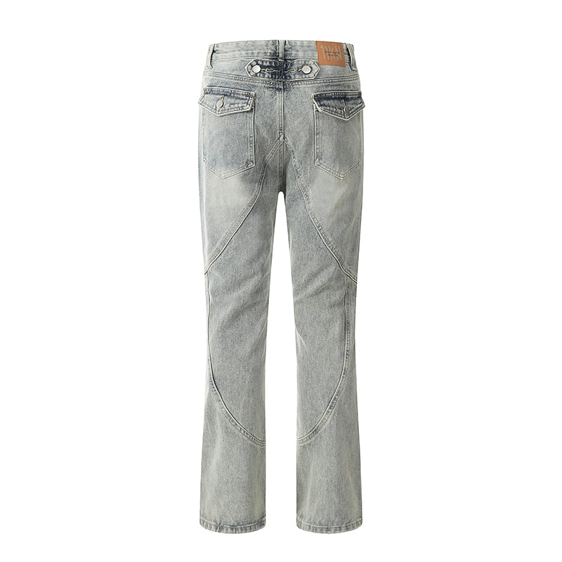 Washed Retro Denim Jeans PinkLimes Trending Streetwear
