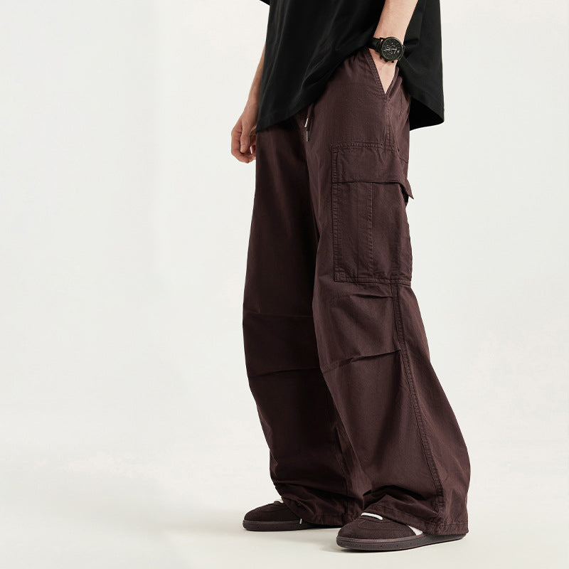 Washed Wide-Leg Cargo Overalls PinkLimes Trending Streetwear