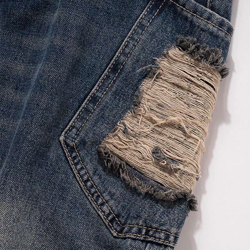 Urban Ripped Straight Jeans PinkLimes Trending Streetwear