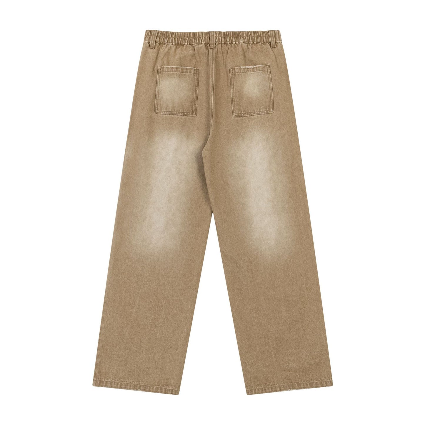 Vintage Washed Baggy Jeans with Ripped Edge PinkLimes Trending Streetwear