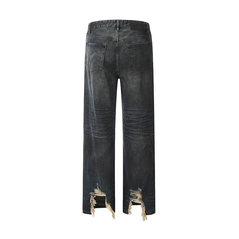 Baggy Ripped Distressed Denim Jeans PinkLimes Trending Streetwear