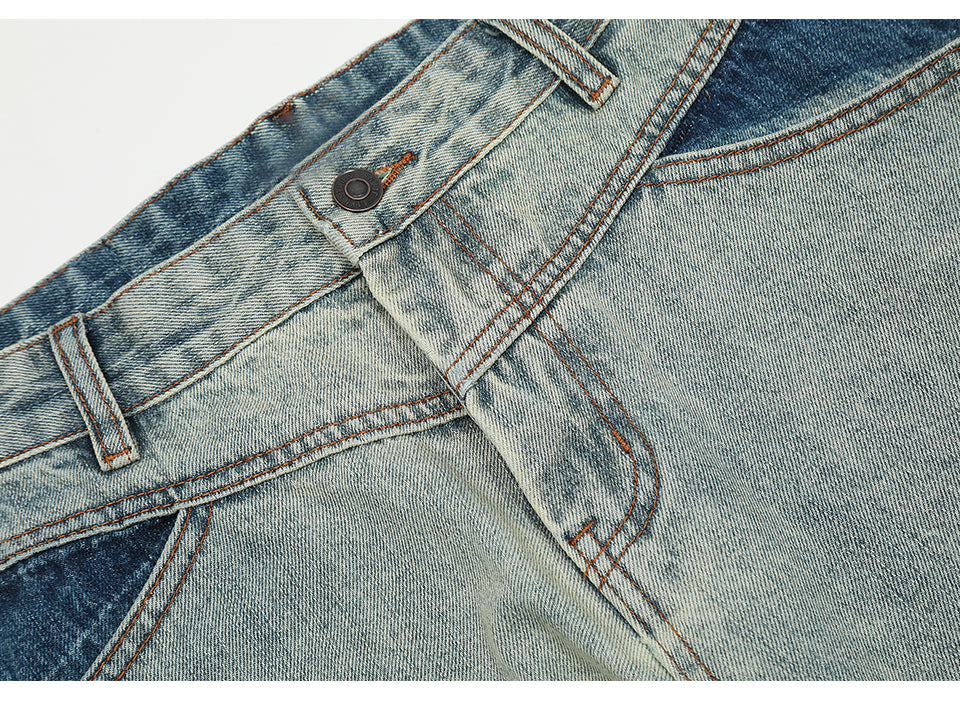 Blue Patchwork Jeans PinkLimes Trending Streetwear