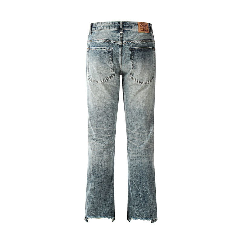 Ripped Pocket Blue Denim Jeans PinkLimes Trending Streetwear