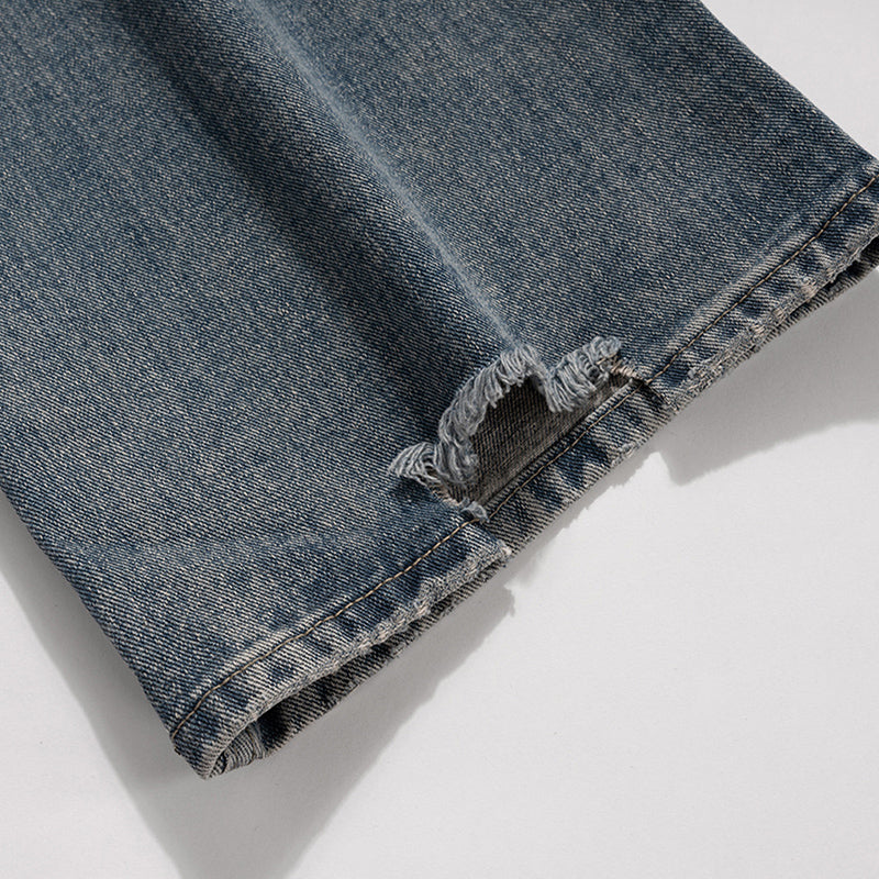 Urban Navy Ripped Cuff Jeans PinkLimes Trending Streetwear