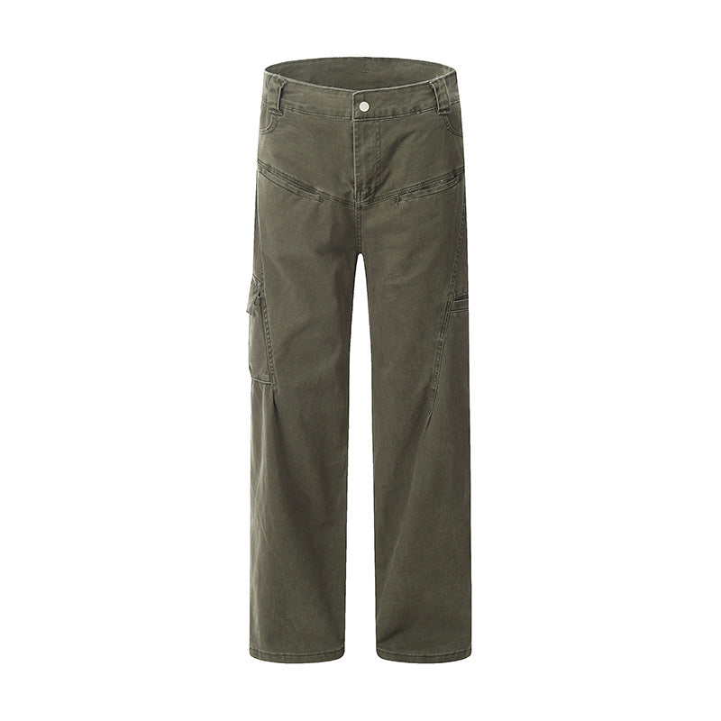 Basic Denim Cargo Pants Army Green PinkLimes Trending Streetwear