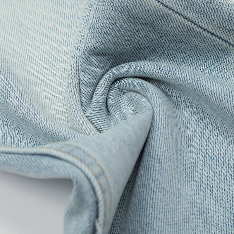 Blue Washed Denim Jeans PinkLimes Trending Streetwear