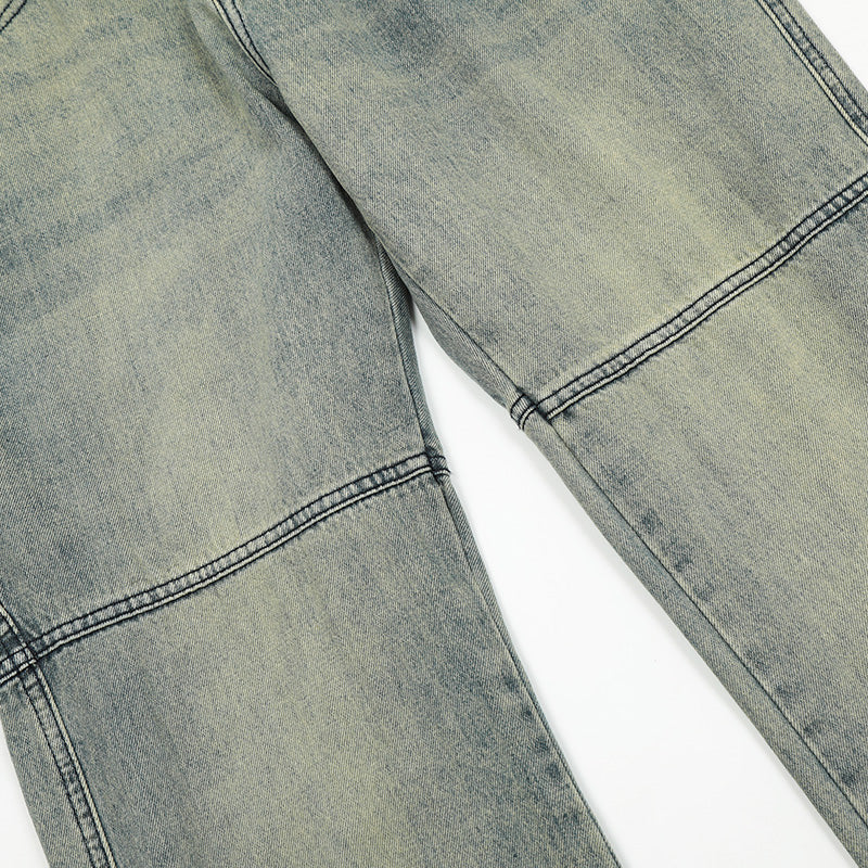 Spliced Pocket Flared Jeans PinkLimes Trending Streetwear