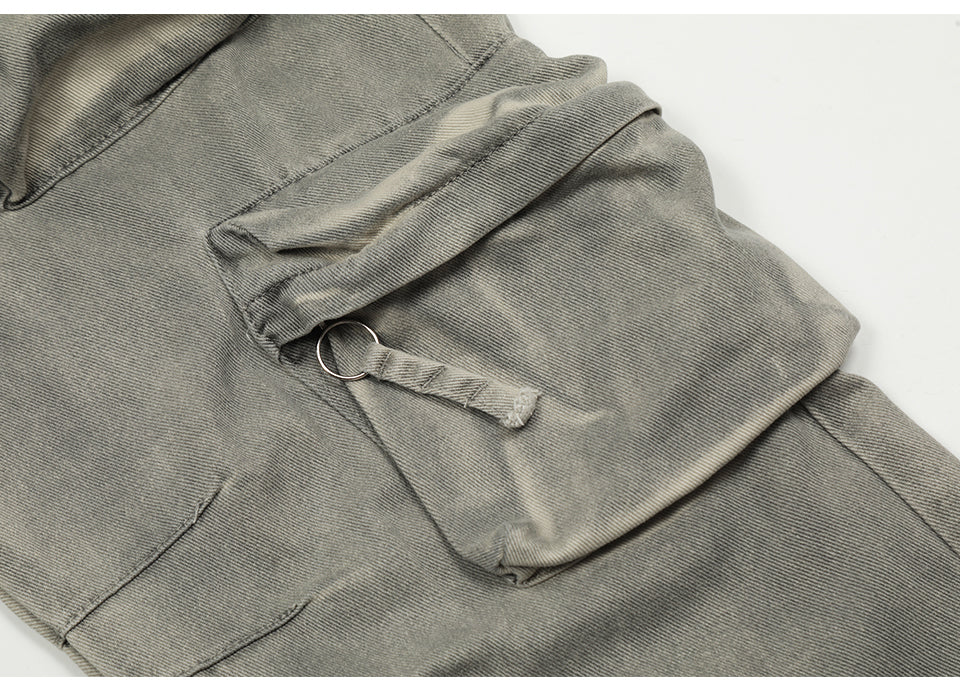 Multi-Pocket High Waist Cargo Pants PinkLimes Trending Streetwear