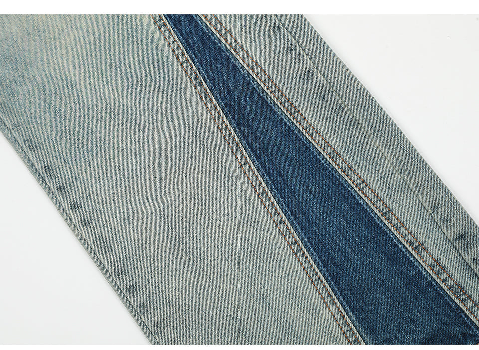 Blue Patchwork Jeans PinkLimes Trending Streetwear