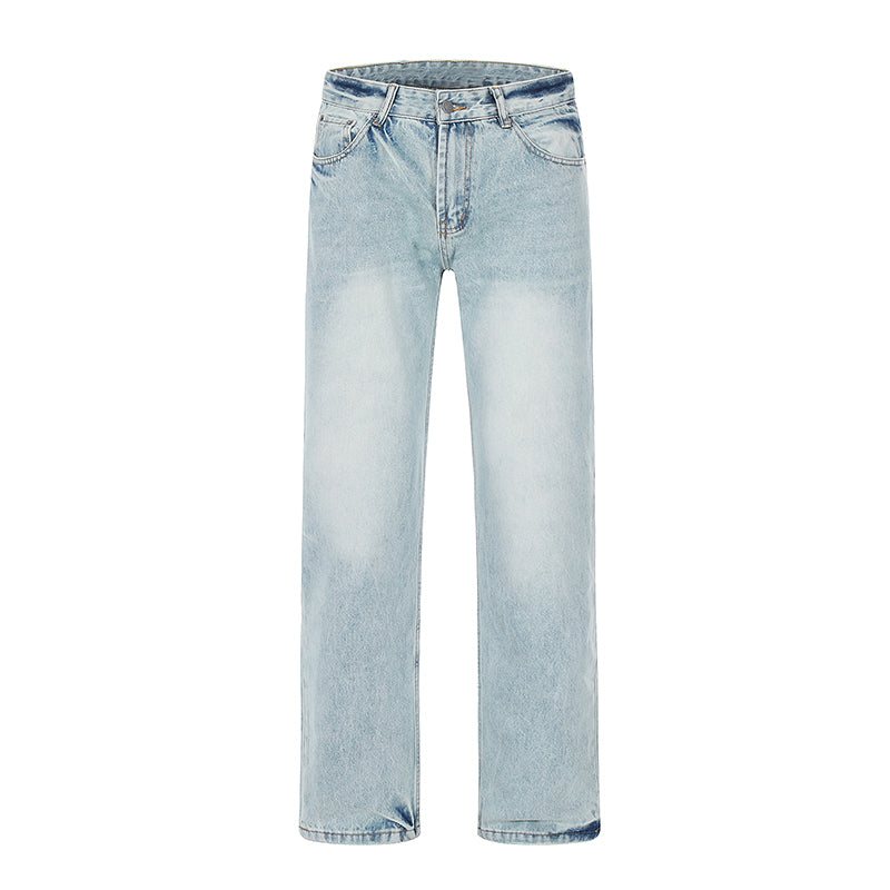 Blue Washed Denim Jeans Light Blue PinkLimes Trending Streetwear