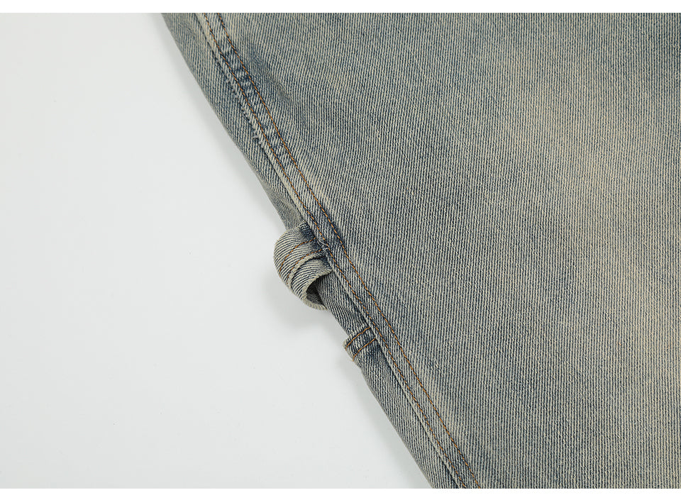 Washed Snap-Hem Straight Leg Jeans PinkLimes Trending Streetwear