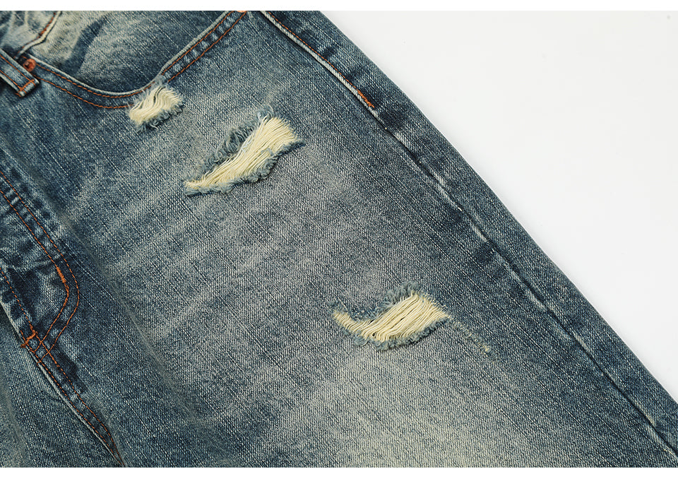 Ripped Blue Streetwear Jeans PinkLimes Trending Streetwear