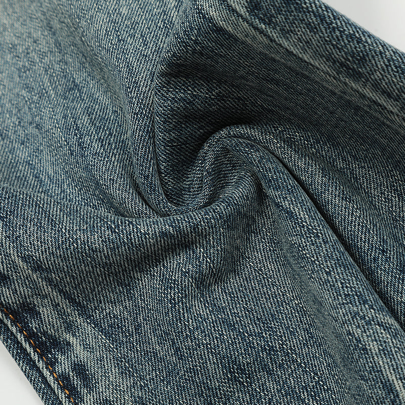 Ripped Pocket Blue Denim Jeans PinkLimes Trending Streetwear