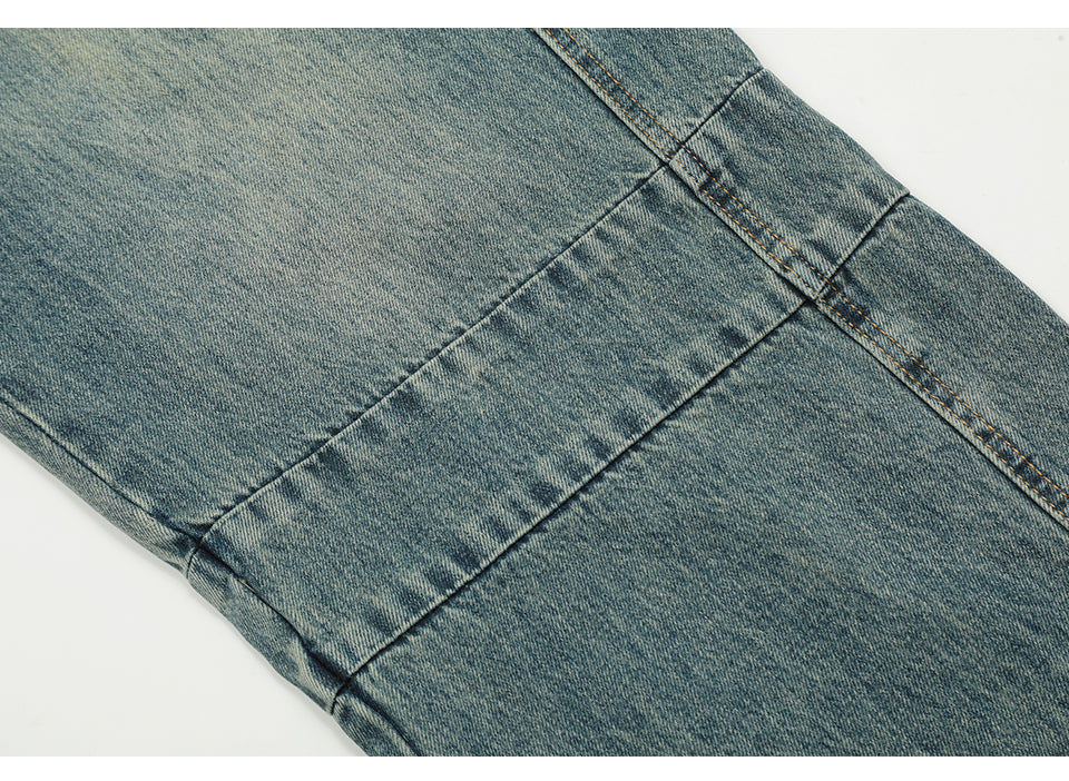 Pocket Blue Distressed Loose Fit Jeans PinkLimes Trending Streetwear