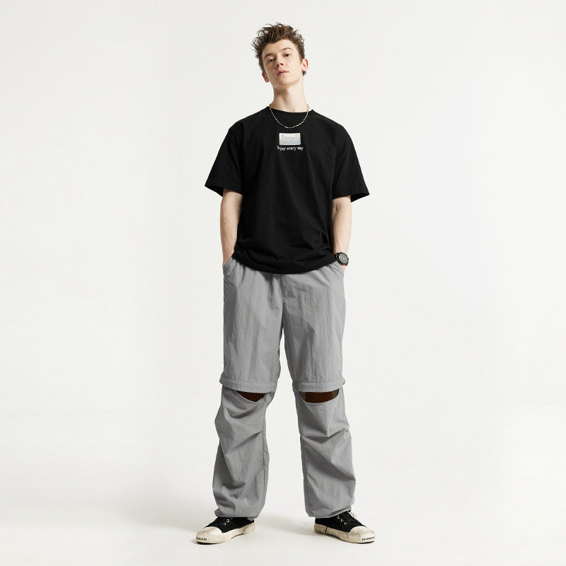 Waterproof Disassembly Wide-Leg Cargo Pants PinkLimes Trending Streetwear