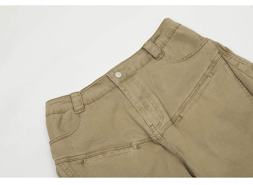 Basic Denim Cargo Pants PinkLimes Trending Streetwear