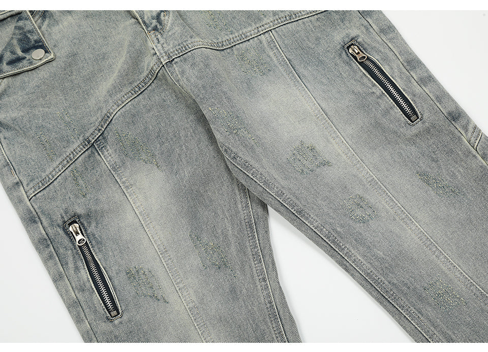 Washed Retro Denim Jeans PinkLimes Trending Streetwear