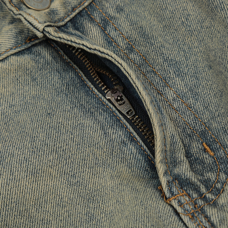 Flared Ripped Jeans - Streetwear Denim Trousers PinkLimes Trending Streetwear