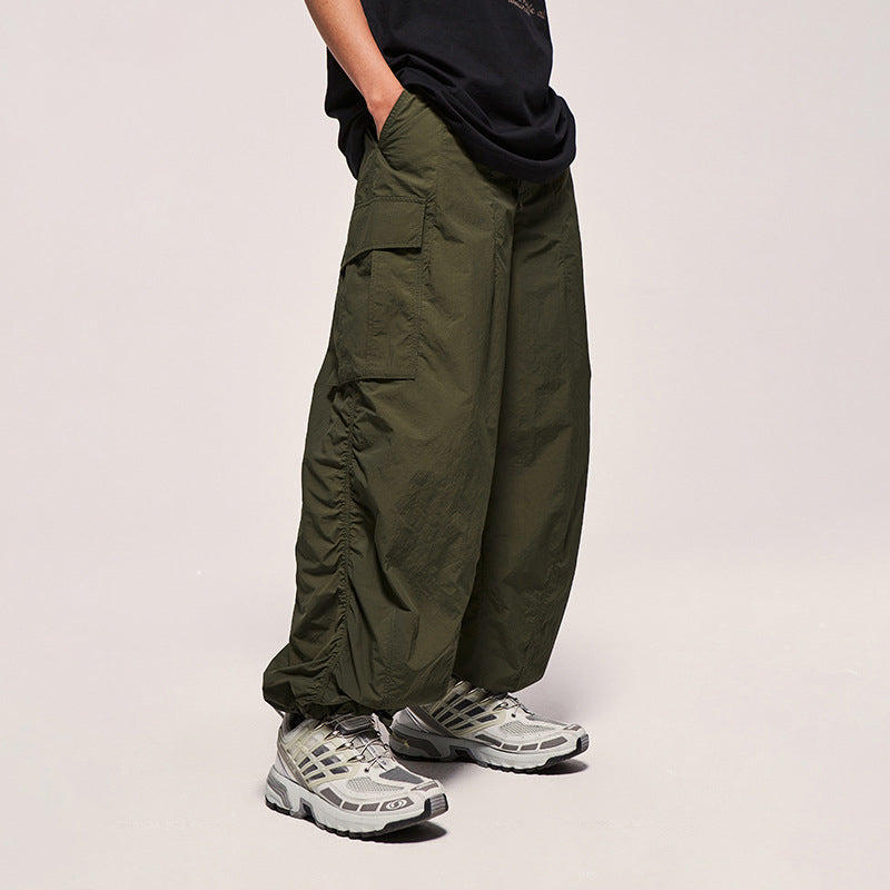 Fine Pattern Wide Leg Cargo Pants PinkLimes Trending Streetwear