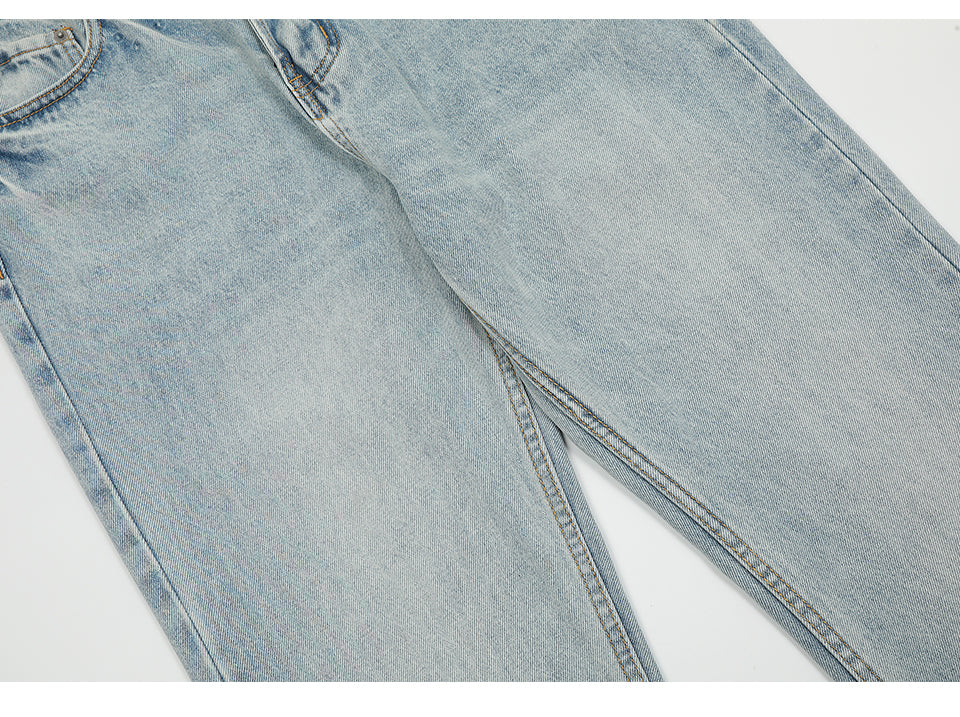 Flared Blue Denim Jeans PinkLimes Trending Streetwear