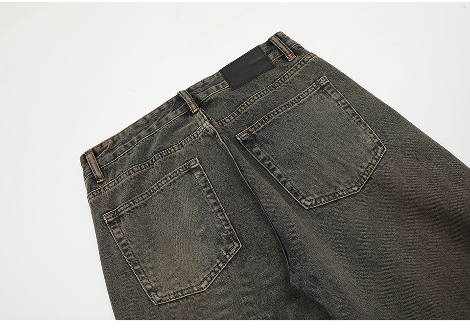 Loose Fit Distressed Straight-Leg Jeans PinkLimes Trending Streetwear