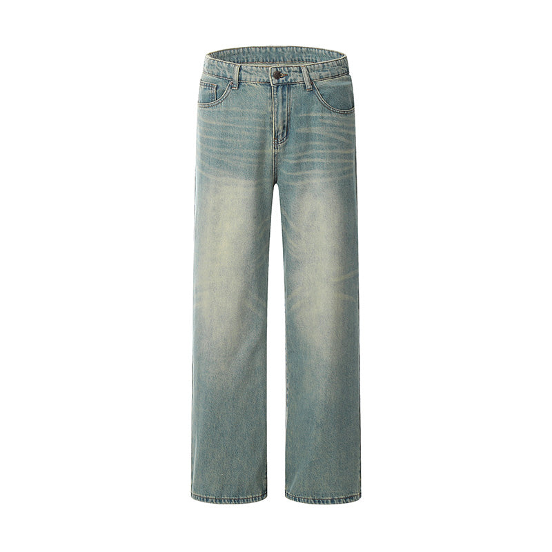 High Waist Wide Leg Denim Jeans Blue PinkLimes Trending Streetwear