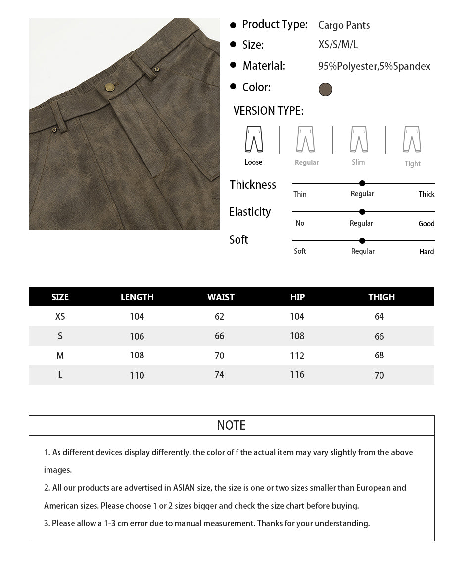 Side Pockets Straight-Leg Denim Cargo Pants PinkLimes Trending Streetwear