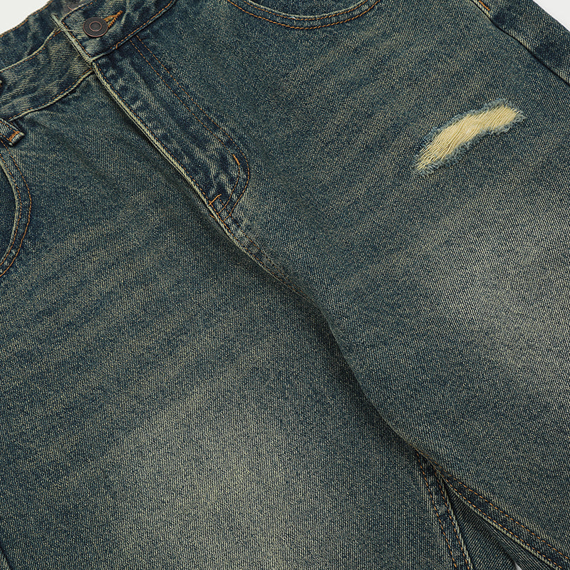 Ripped Blue Denim Jeans PinkLimes Trending Streetwear