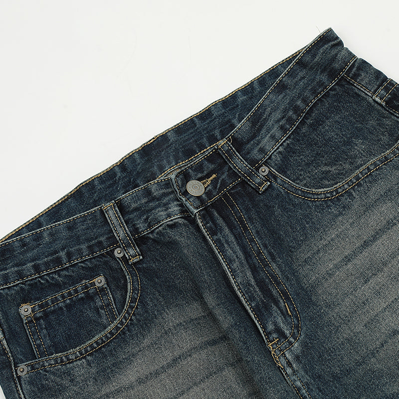 Flared Faded Blue Jeans PinkLimes Trending Streetwear