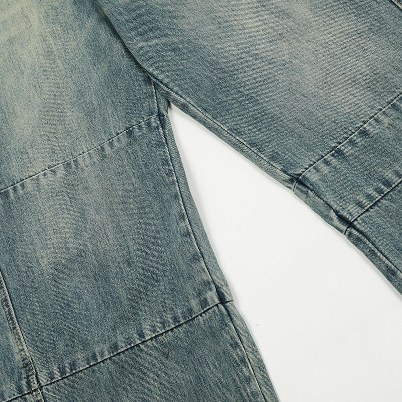 Pocket Blue Distressed Loose Fit Jeans PinkLimes Trending Streetwear