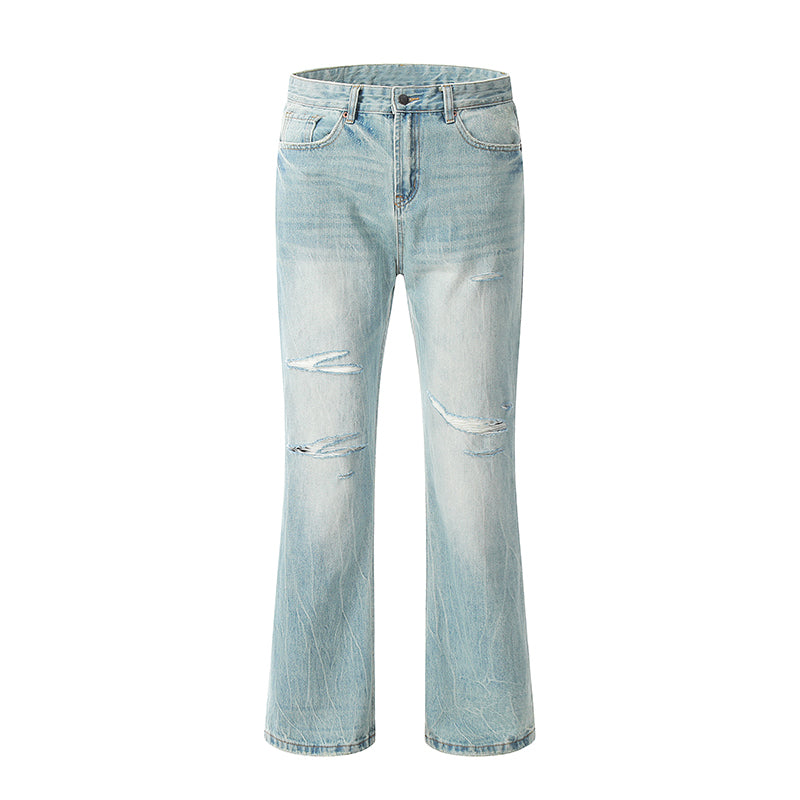 Ripped Blue Denim Streetwear Jeans Blue PinkLimes Trending Streetwear