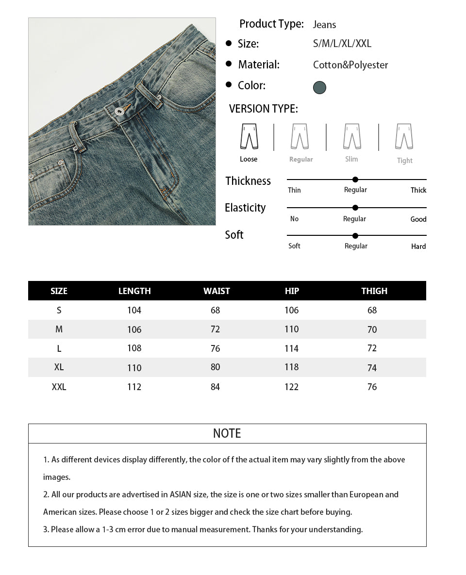 Pocket Blue Distressed Loose Fit Jeans PinkLimes Trending Streetwear