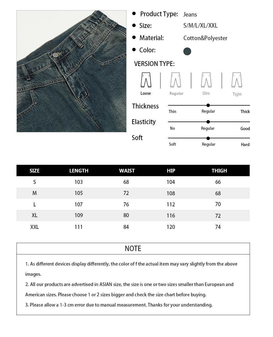 Patch Pocket Blue Streetwear Jeans PinkLimes Trending Streetwear