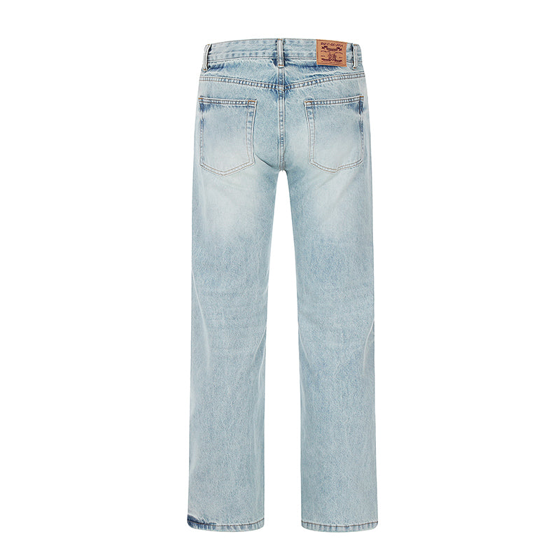 Blue Washed Denim Jeans PinkLimes Trending Streetwear