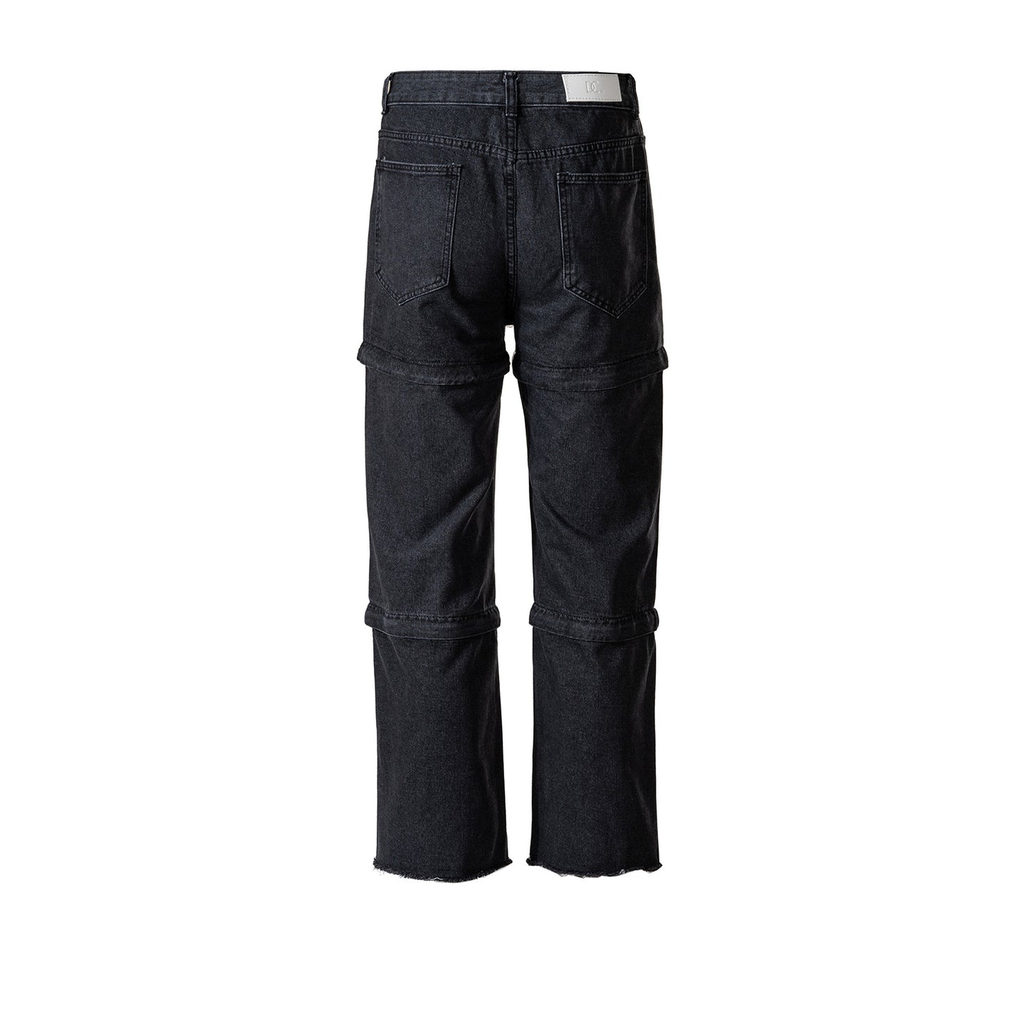 Three-Segment Detachable Zipper Jeans PinkLimes Trending Streetwear