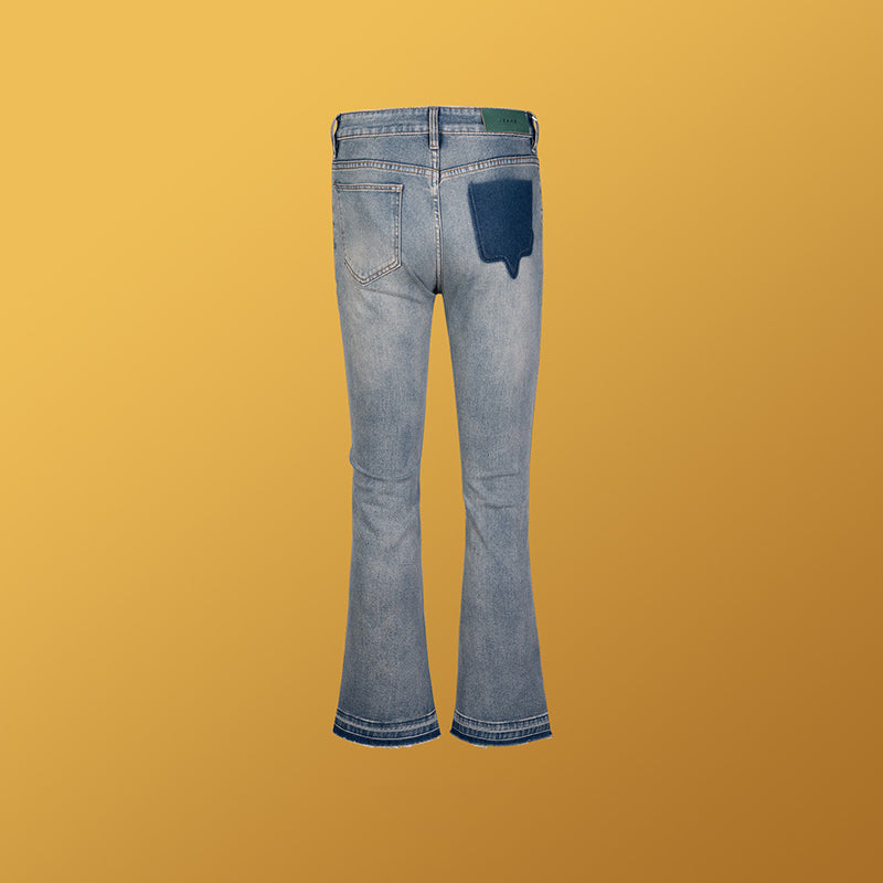 Contrast Pocket Vintage Jeans PinkLimes Trending Streetwear
