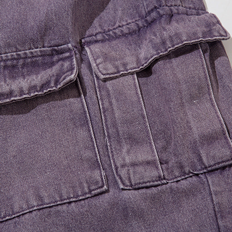 Basic Girl Flared Purple Jeans PinkLimes Trending Streetwear
