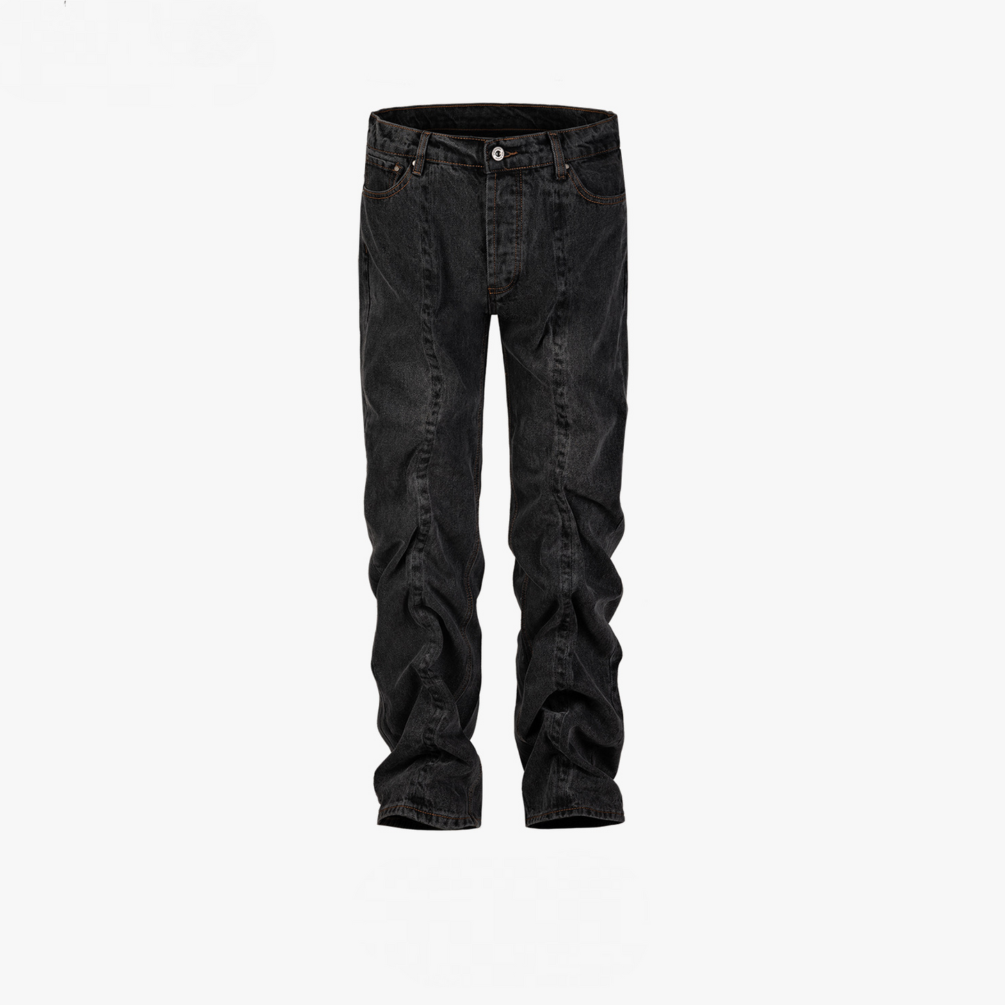 Wide Leg Jeans with Center Hem Black PinkLimes Trending Streetwear