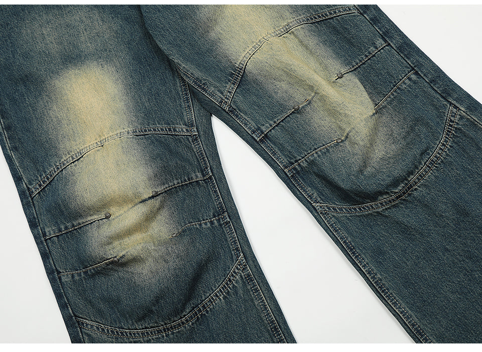 Patch Pocket Blue Streetwear Jeans PinkLimes Trending Streetwear