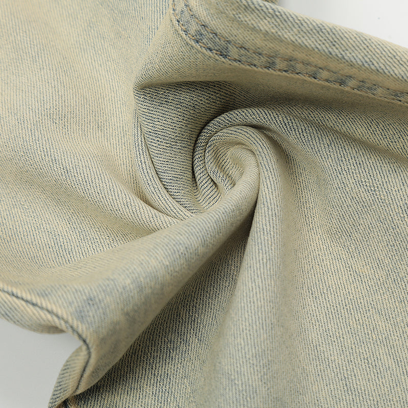 Khaki Washed Jeans PinkLimes Trending Streetwear