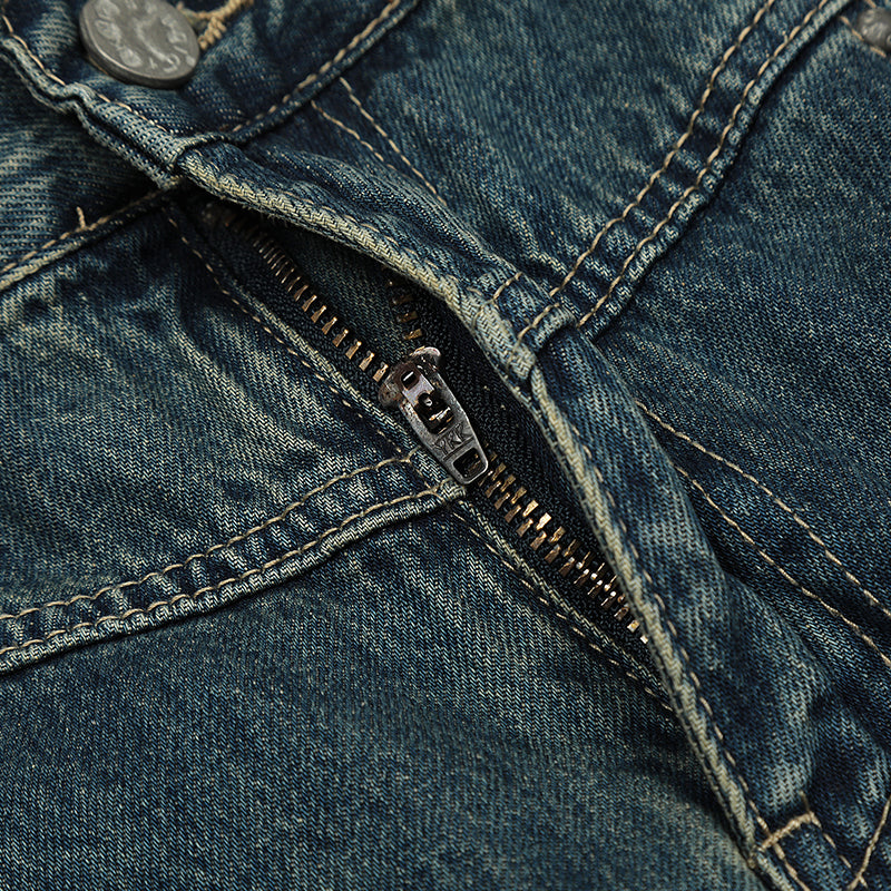 Patch Pocket Blue Streetwear Jeans PinkLimes Trending Streetwear