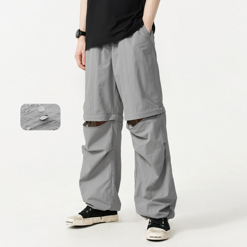Waterproof Disassembly Wide-Leg Cargo Pants PinkLimes Trending Streetwear