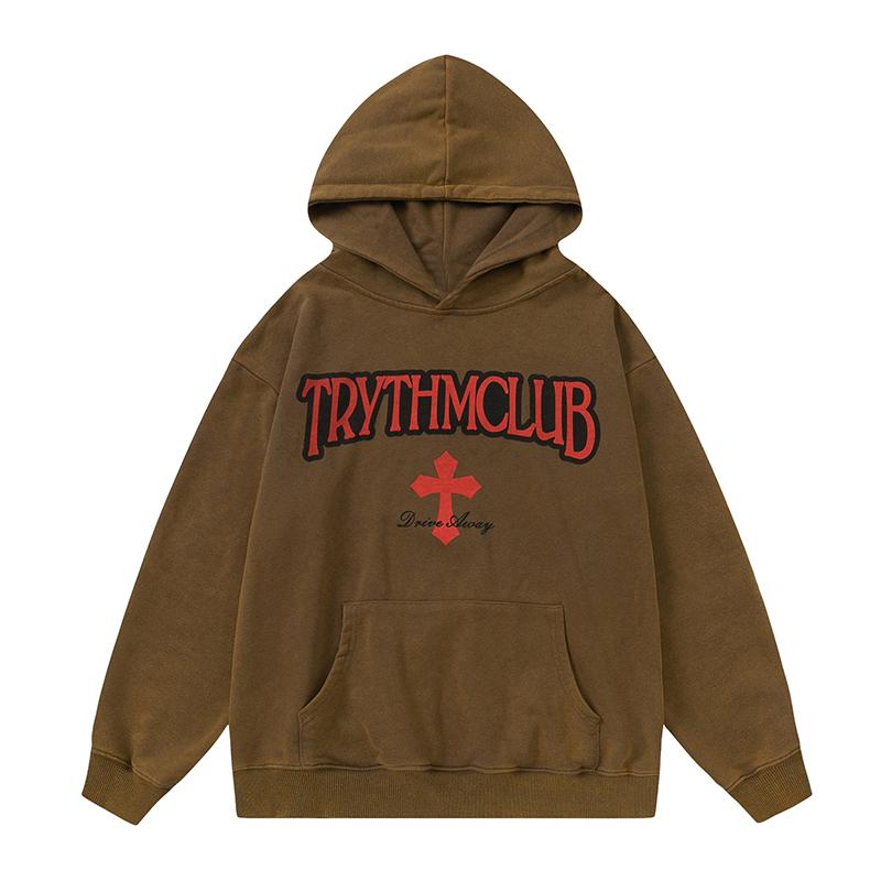 Trythmclub Hoodie Brown PinkLimes Trending Streetwear