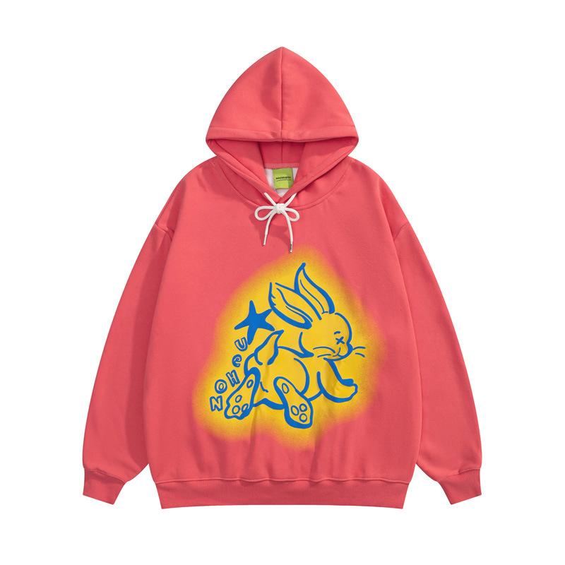 Bad Bunny Hoodie Red Shirts & Tops PinkLimes Trending Streetwear